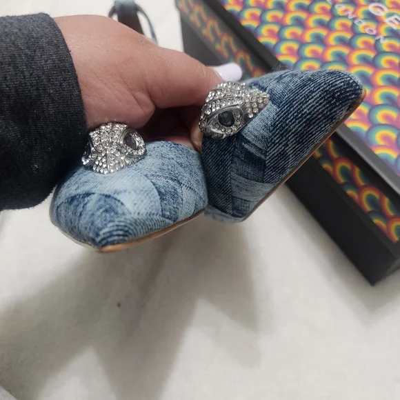 From Kurt Geiger London, the Belgravia Vinyl High - Denim Color - Picture 3 of 10